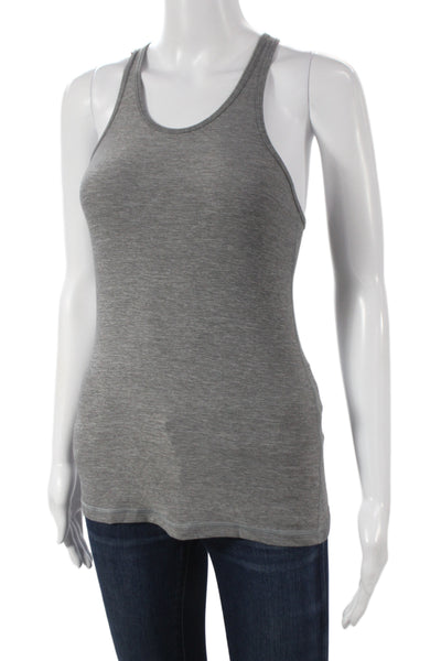 Lululemon Womens Basic Gray Scoop Neck Tank Sleeveless Pullover Size 2