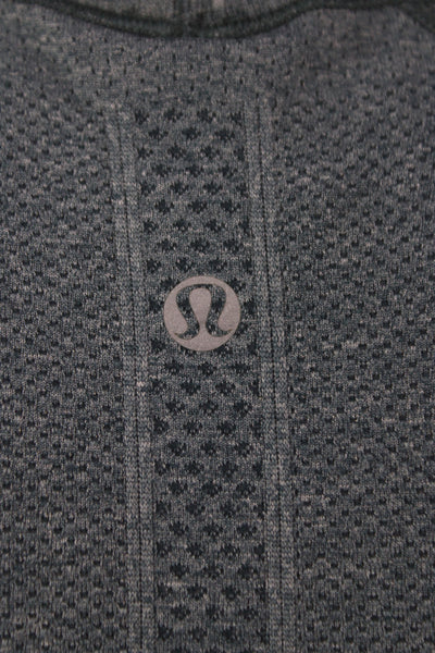 Lululemon Womens Green Basic T-Shirt Nylon Crew Neck Short Sleeve Size 4