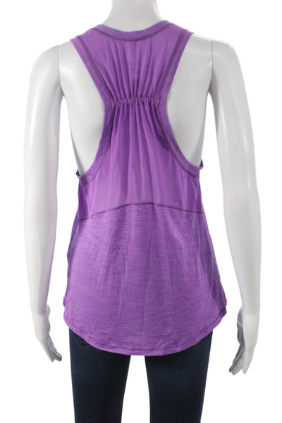 Lululemon Womens Basic Purple Tank Polyester Round Neck Athleisure Size 4