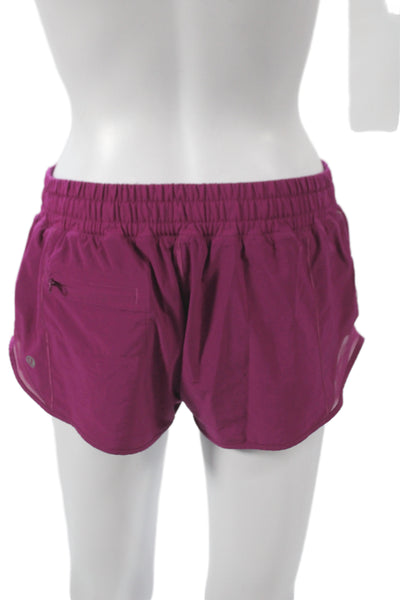 Lululemon Womens Athletic Purple Drawstring Polyester Shorts Size 6