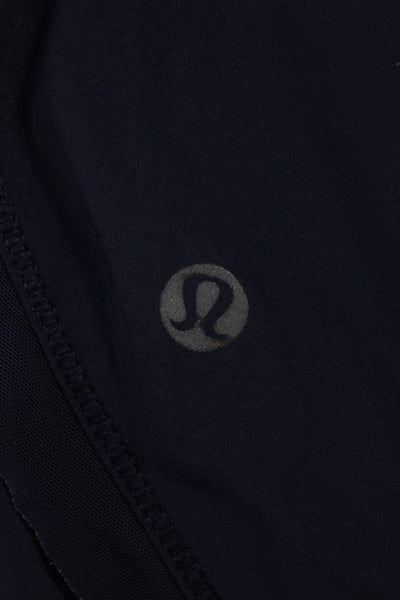 Lululemon Women Athletic Shorts Blue Nylon Drawstring Solid Size 4