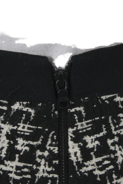 Alice + Olivia Womens Mini Skirt Black Geometric Acrylic Zip Size 4