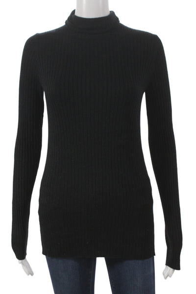 Vince Womens Pullover Turtleneck Sweater Black Long Sleeve Size M