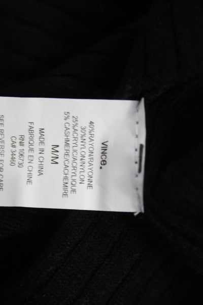 Vince Womens Pullover Turtleneck Sweater Black Long Sleeve Size M