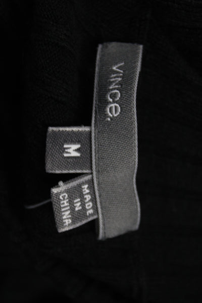 Vince Womens Pullover Turtleneck Sweater Black Long Sleeve Size M