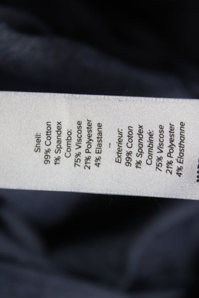 Cinq à Sept Womens Cargo Pants Blue Pull On 99% Cotton Size L