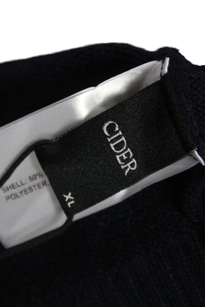 Cider Womens Cardigan Blue Long Sleeve Round Neck Size XL