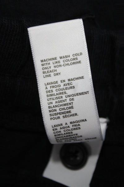 James Perse Womens Jogger Pants Black Cotton Drawstring Size 2