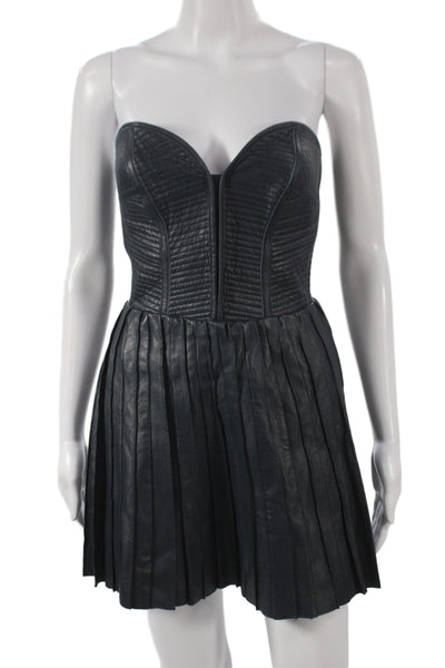 Marc By Marc Jacobs Women Black Striped Mini Dress Sleeveless Size XS