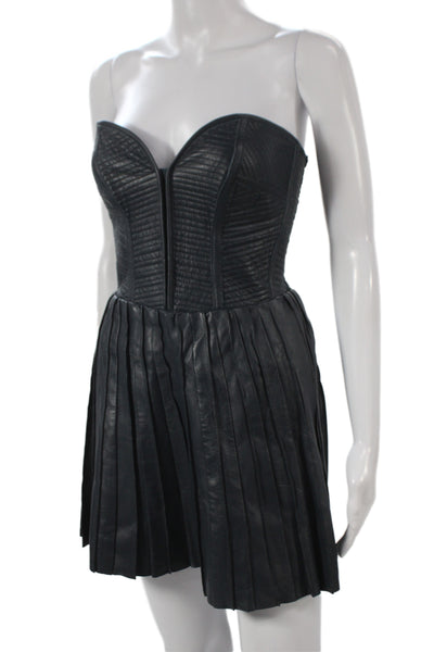 Marc By Marc Jacobs Women Black Striped Mini Dress Sleeveless Size XS
