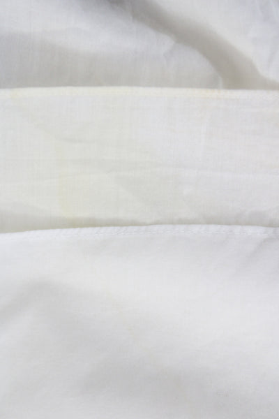 Marc Jacobs Women Shirt Dress White Cotton Sleeveless Henley Button Size 2