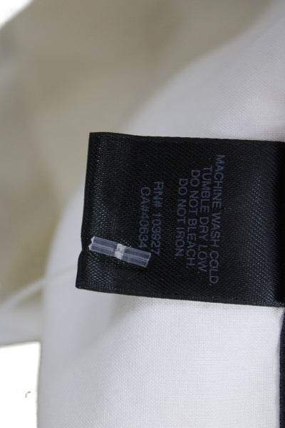 Marc Jacobs Women Shirt Dress White Cotton Sleeveless Henley Button Size 2