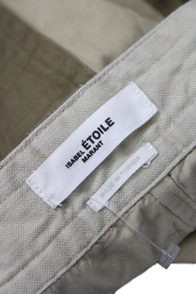 Isabel Marant Etoile Women Cargo Pants Beige Size 38