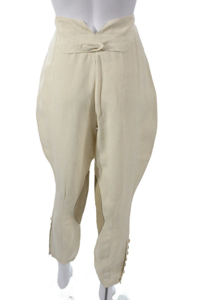 Ulla Johnson Womens Ivory Linen Pantsuit Sleeveless Size 0