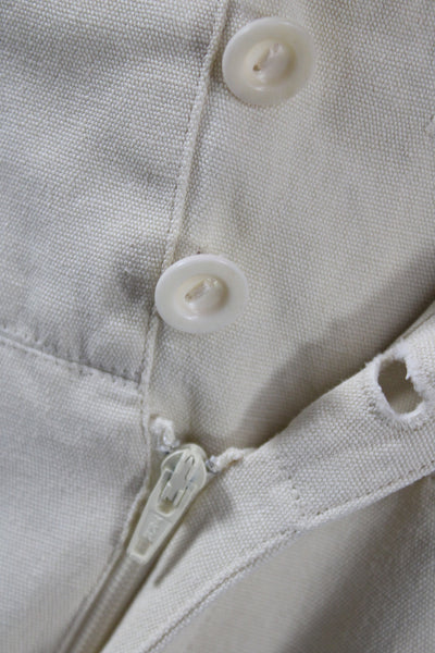 Ulla Johnson Womens Ivory Linen Pantsuit Sleeveless Size 0