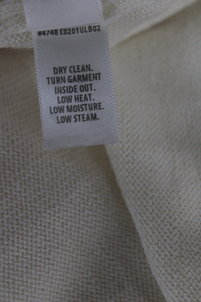 St. John Collection Womens Ivory Basic T-Shirt Round Neck Short Sleeve Size M