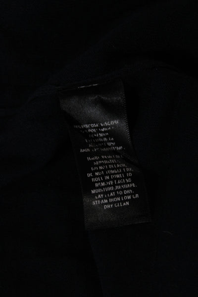 Lafayette 148 New York Women Black Viscose Scoop Neck Sleeveless Tank Size M