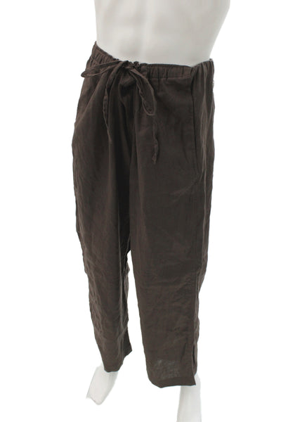 Rag & Bone Mens Casual Brown Linen Drawstring Pants Size XL