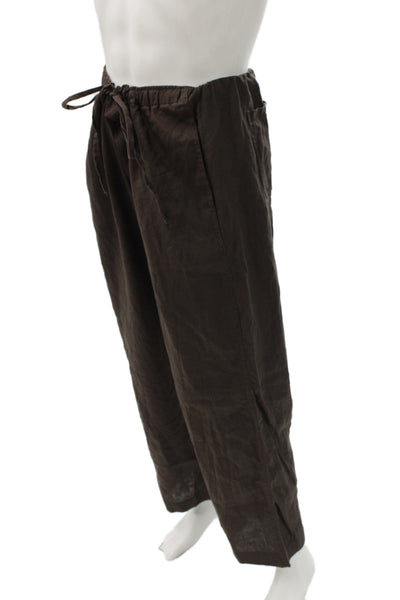 Rag & Bone Mens Casual Brown Linen Drawstring Pants Size XL
