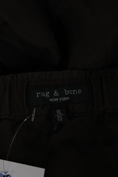 Rag & Bone Mens Casual Brown Linen Drawstring Pants Size XL