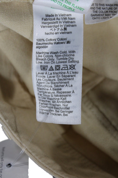 J Crew Womens Chino Pants Beige 100% Cotton Button Closure Size 2