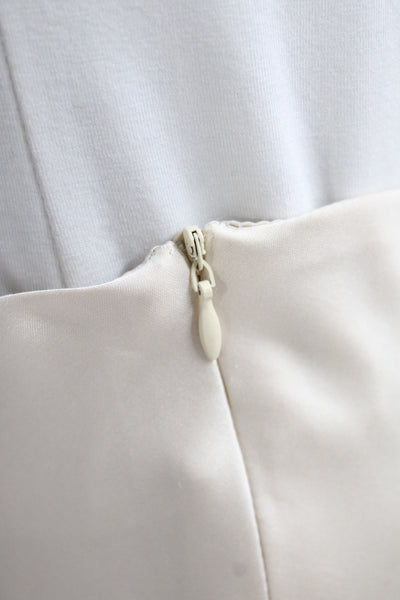 Designer Womens Beige Straight Pencil Skirt Long 100% Polyester Size M
