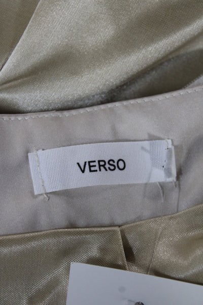 Designer Womens Beige Straight Pencil Skirt Long 100% Polyester Size M