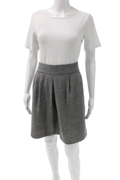 Graham & Spencer Womens Pleated Wool Skort Short Gray Size 6