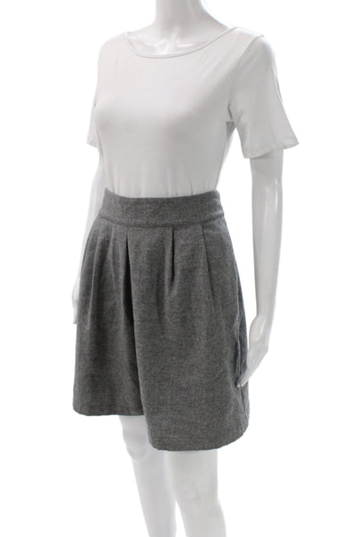 Graham & Spencer Womens Pleated Wool Skort Short Gray Size 6