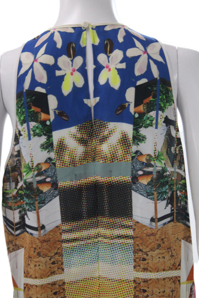 Clover Canyon Women Silk Floral Camisole Multicolor Button Sleeveless Size M