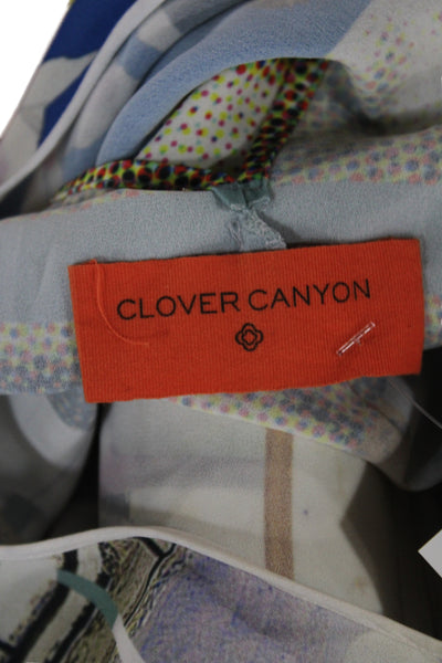 Clover Canyon Women Silk Floral Camisole Multicolor Button Sleeveless Size M