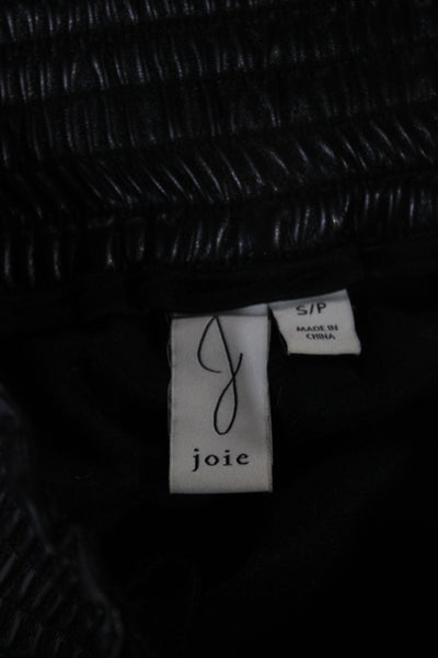 Joie Womens Paperbag Black Pants Pull On Size S