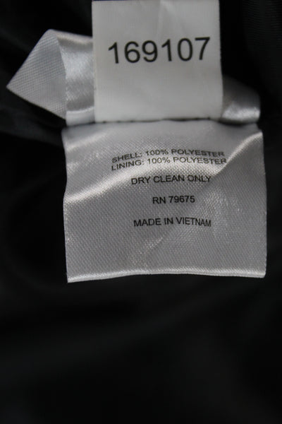 Michael Michael Kors Women Overcoat Black Polyester Button Long Sleeve Size M