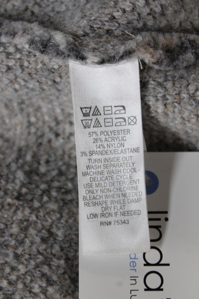 Tahari Women Basic Plaid Jacket Beige Button Long Sleeve Size S