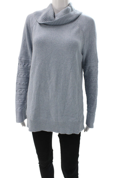 Calvin Klein Womens Pullover Sweater Cowl Neck Blue Long Sleeve Size M