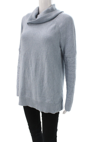 Calvin Klein Womens Pullover Sweater Cowl Neck Blue Long Sleeve Size M