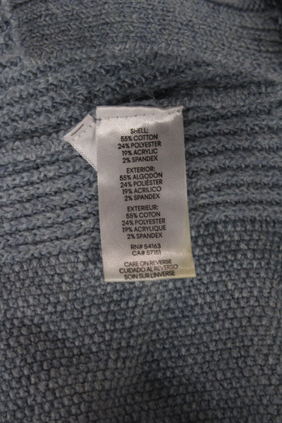 Calvin Klein Womens Pullover Sweater Cowl Neck Blue Long Sleeve Size M