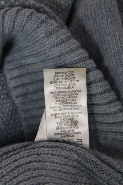Calvin Klein Womens Pullover Sweater Cowl Neck Blue Long Sleeve Size M