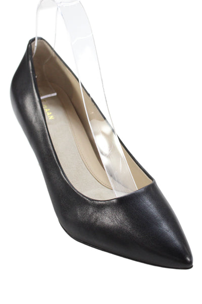 Cole Haan Womens Slip On Stiletto Pointed Toe Leather Pumps Black Size 6.5