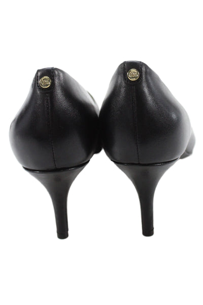 Cole Haan Womens Slip On Stiletto Pointed Toe Leather Pumps Black Size 6.5