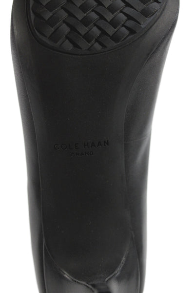 Cole Haan Womens Slip On Stiletto Pointed Toe Leather Pumps Black Size 6.5