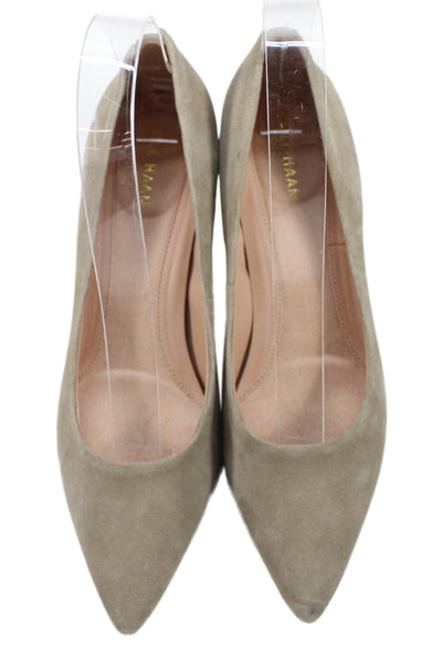 Cole Haan Womens Slip On Stiletto Pointed Toe Suede Pumps Brown Size 6.5