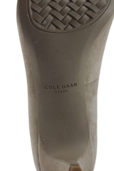 Cole Haan Womens Slip On Stiletto Pointed Toe Suede Pumps Brown Size 6.5