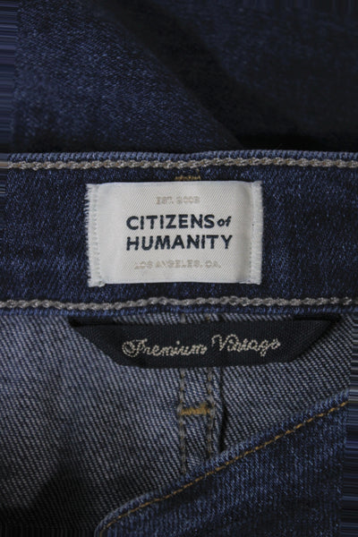 Citizens of Humanity Women Skinny Jeans Blue High Rise Cotton Inseam 27 Size 23