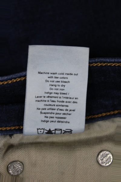 Rag & Bone Women Skinny Jeans Blue Mid Rise Button Fly Size 23