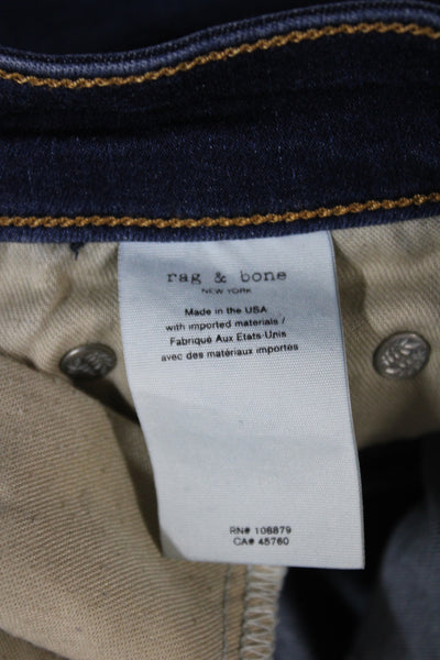 Rag & Bone Women Skinny Jeans Blue Mid Rise Button Fly Size 23