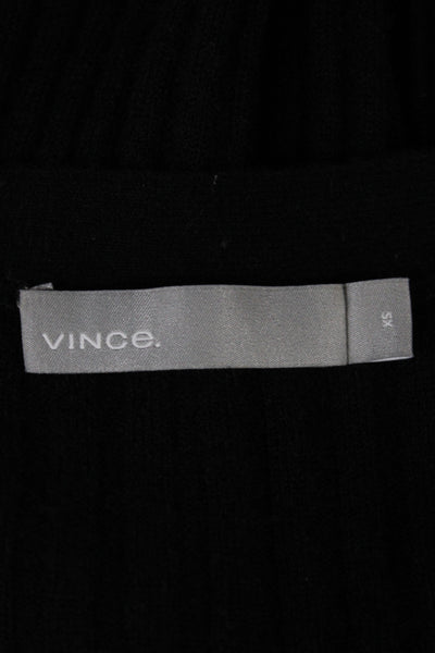 Vince Women Black V-Neck Cardigan Long Sleeve Size XS