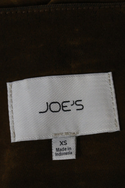 Joes Women Brown Basic Jacket Button Cotton Long Sleeve Casual Size XS