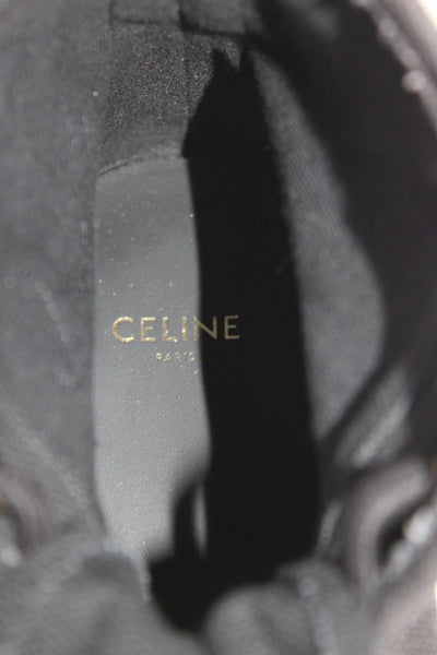 Celine Womens Lace Up Combat Ankle Boots Black/Brown Size 35 5