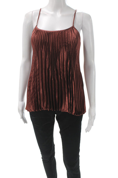 Vince Women Brown Scoop Neck Camisole Polyester Size XS